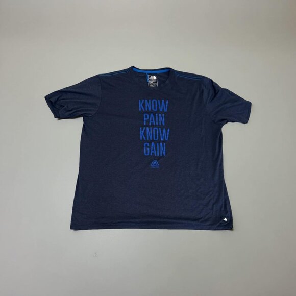 The North Face Shirt Mens X Large Blue Graphic Print Crew Neck Short Sleeve - Picture 2 of 3